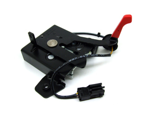 Serratura cofano anteriore fissata al pannello della carrozzeria (parte inferiore). Porsche 987 Boxster/987C Cayman/997 - 99751105300, 99751105301